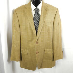 Lauren Ralph Lauren Mens 40R Beige Silk Wool 2-Button Sports Coat Blazer